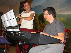 Sylvie H. et Roger, en duo flute et piano