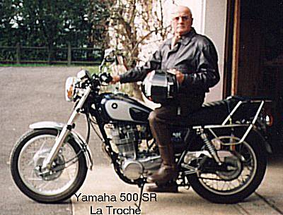 Yamaha 500 cc. at house, La Troche, 1973